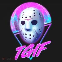 Halloween Retro 80's TGIF Jason Mask Coaster thumb 2