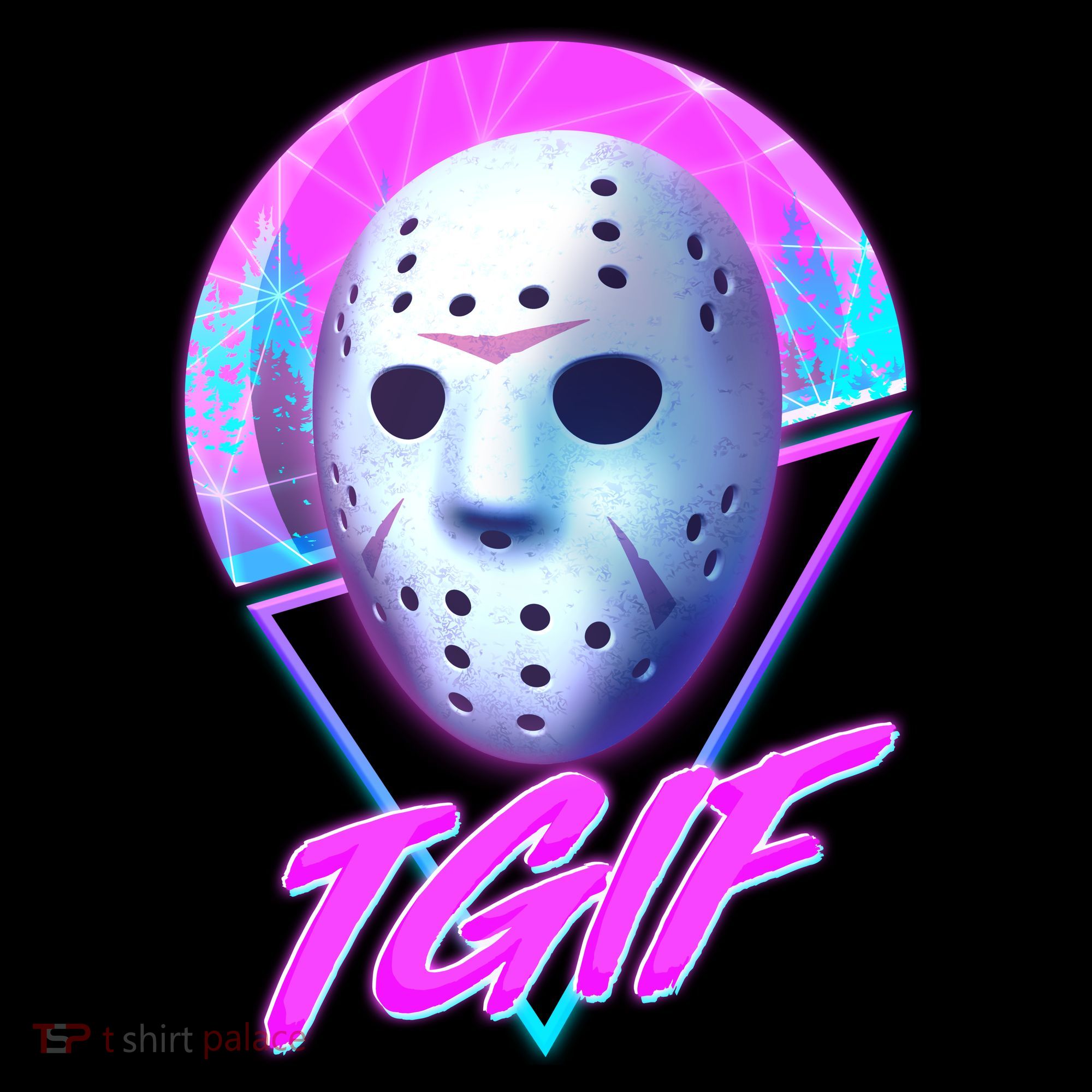 Halloween Retro 80's TGIF Jason Mask Women's Tank Top