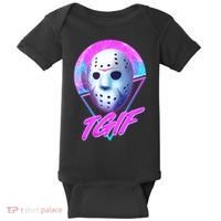 Halloween Retro 80's TGIF Jason Mask Baby Bodysuit thumb 0