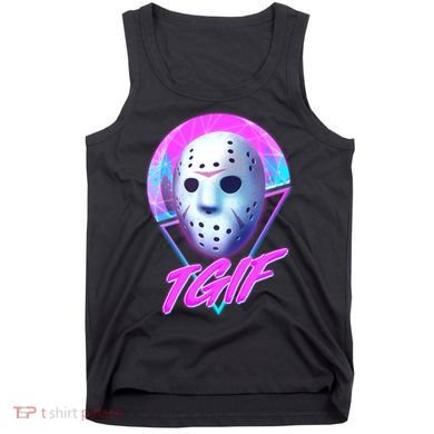 Halloween Retro 80's TGIF Jason Mask Tank Top