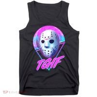 Halloween Retro 80's TGIF Jason Mask Tank Top thumb 0