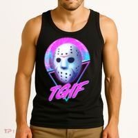 Halloween Retro 80's TGIF Jason Mask Tank Top thumb 3