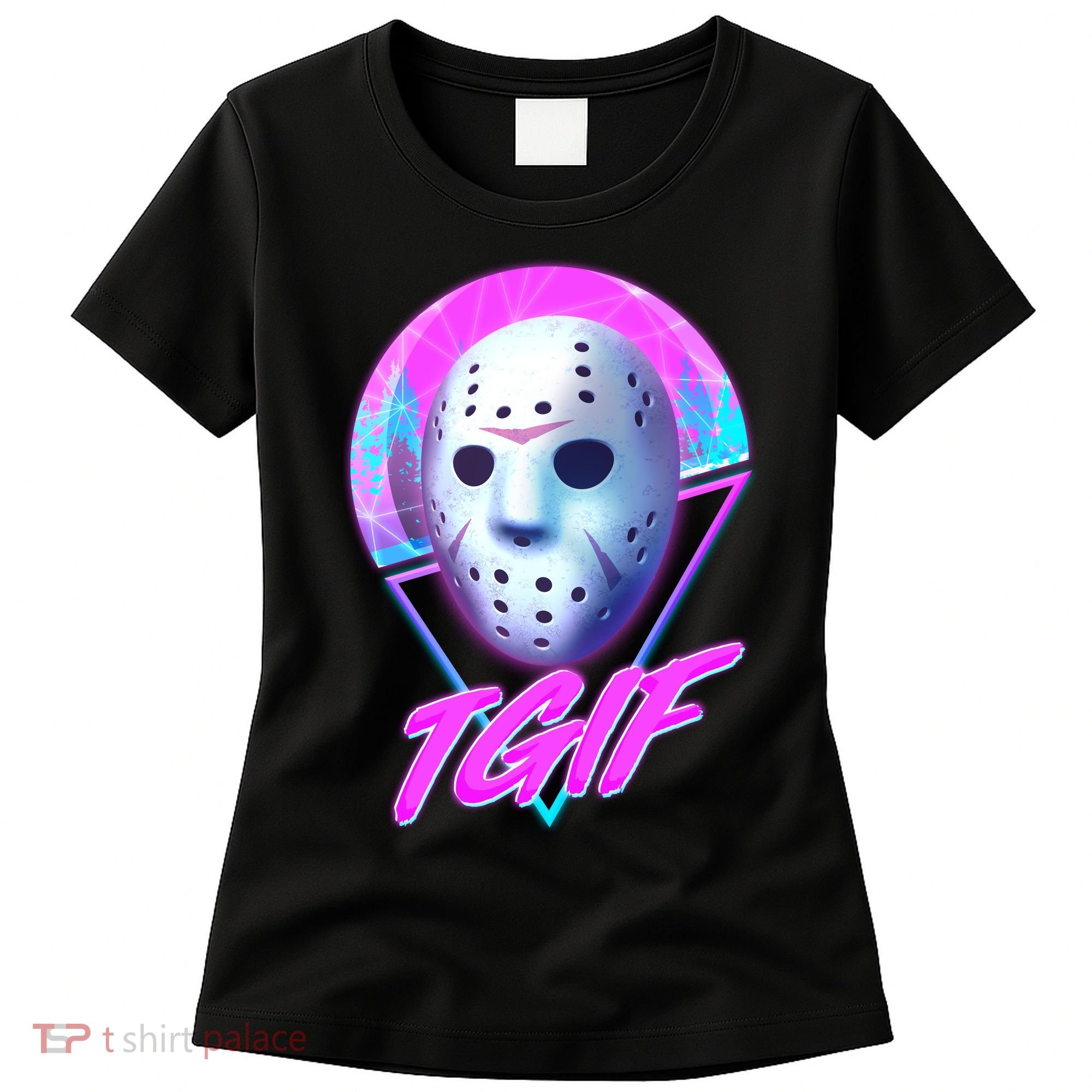 Halloween Retro 80's TGIF Jason Mask Women's T-Shirt