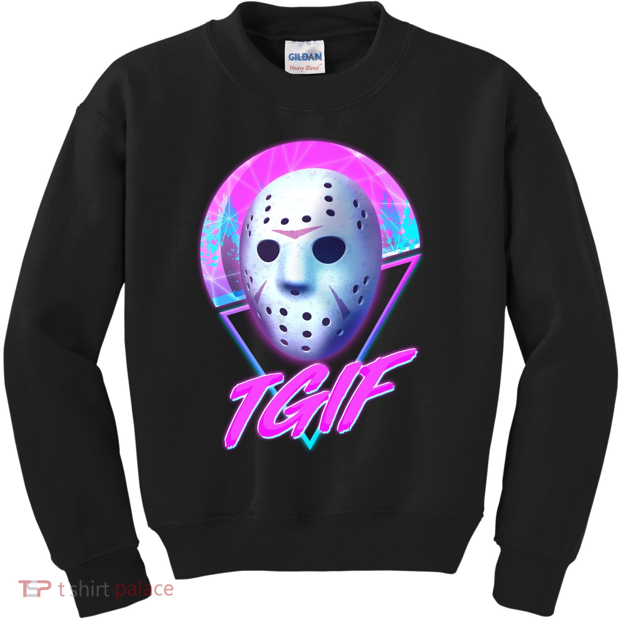 Halloween Retro 80's TGIF Jason Mask Kids Sweatshirt
