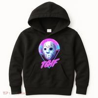 Halloween Retro 80's TGIF Jason Mask Kids Hoodie thumb 0