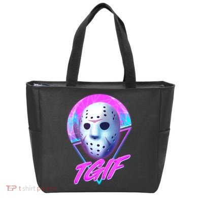 Halloween Retro 80's TGIF Jason Mask Tote Bag