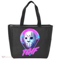 Halloween Retro 80's TGIF Jason Mask Tote Bag thumb 0