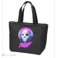 Halloween Retro 80's TGIF Jason Mask Tote Bag thumb 3