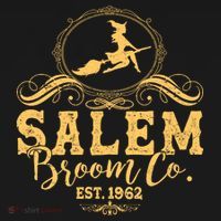 Halloween Salem Broom Co Est 1962 USA-Made Doggie Bandana thumb 2