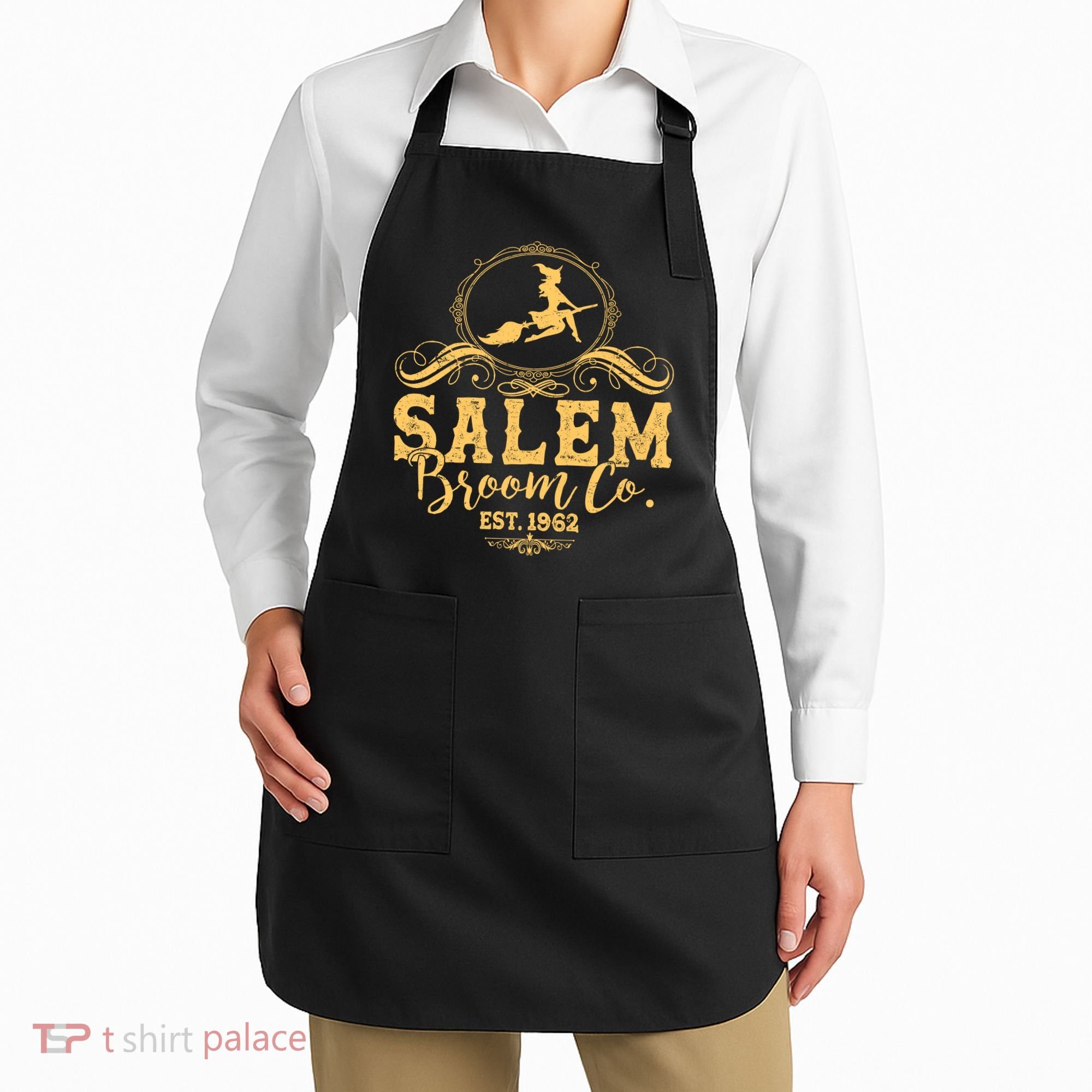 Halloween Salem Broom Co Est 1962 Apron