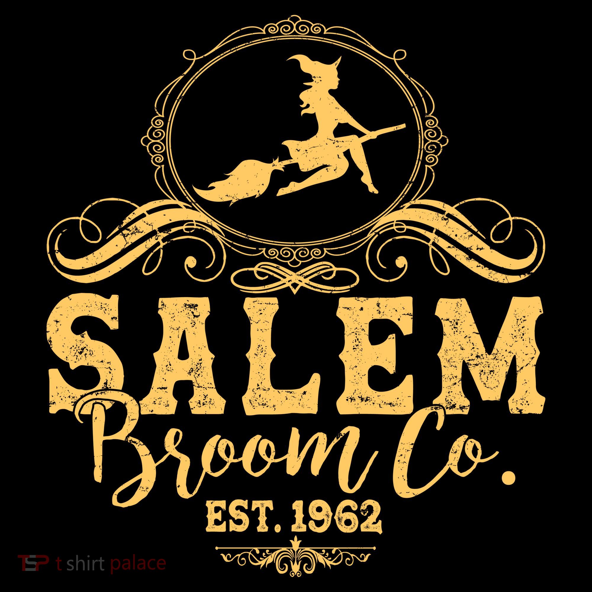 Halloween Salem Broom Co Est 1962 Polo