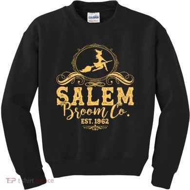 Halloween Salem Broom Co Est 1962 Kids Sweatshirt