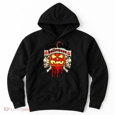 Halloween Skulls Bloody Pumpkin Hoodie