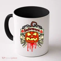 Halloween Skulls Bloody Pumpkin Coffee Mug thumb 0