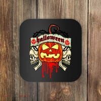 Halloween Skulls Bloody Pumpkin Coaster thumb 0