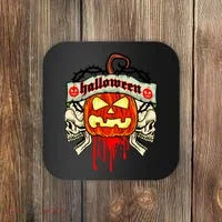 Halloween Skulls Bloody Pumpkin Coaster thumb 0