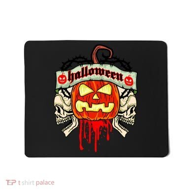 Halloween Skulls Bloody Pumpkin Mousepad