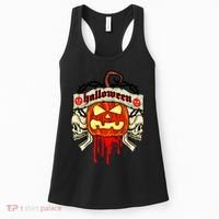 Halloween Skulls Bloody Pumpkin Women's Tank Top thumb 0