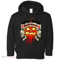 Halloween Skulls Bloody Pumpkin Toddler Hoodie thumb 0