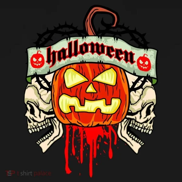 Halloween Skulls Bloody Pumpkin Toddler Hoodie