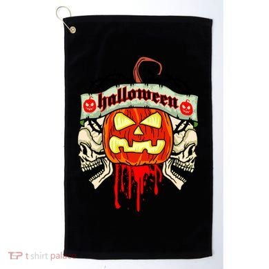 Halloween Skulls Bloody Pumpkin Golf Towel