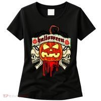 Halloween Skulls Bloody Pumpkin Women's T-Shirt thumb 0