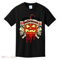 Halloween Skulls Bloody Pumpkin Kids T-Shirt thumb 0