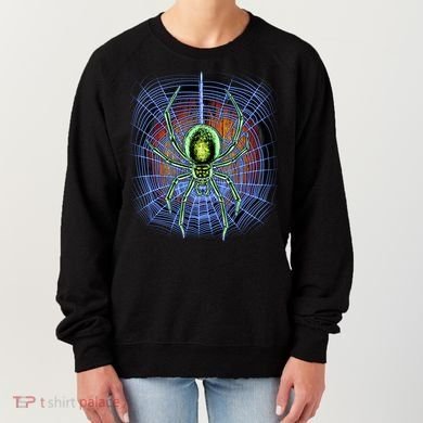 Halloween Spiderweb Creepy Spider Women's Sweatshirt