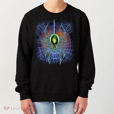 Halloween Spiderweb Creepy Spider Women's Sweatshirt