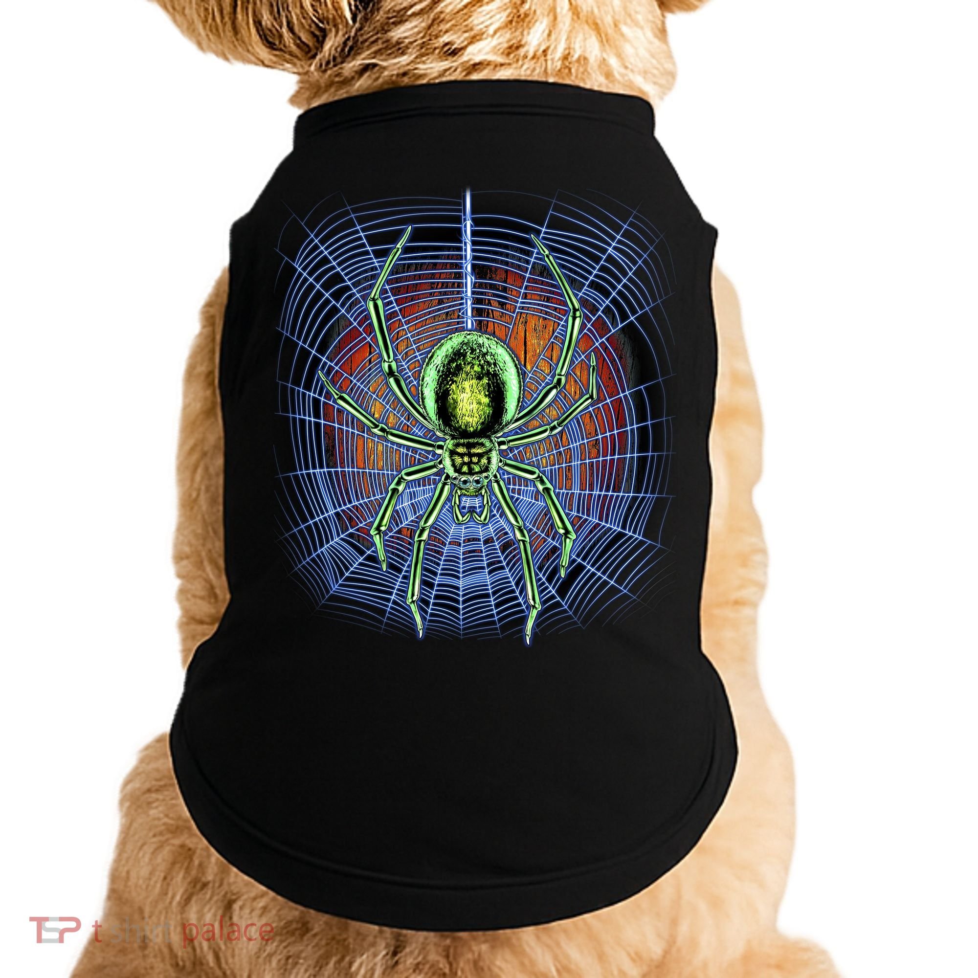 Halloween Spiderweb Creepy Spider Doggie Tank