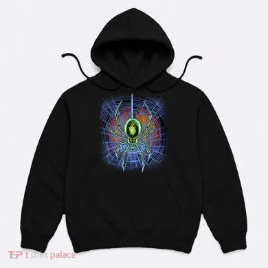 Halloween Spiderweb Creepy Spider Hoodie
