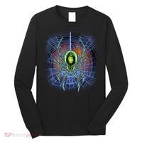 Halloween Spiderweb Creepy Spider Long Sleeve Shirt thumb 0