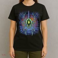 Halloween Spiderweb Creepy Spider T-Shirt thumb 4