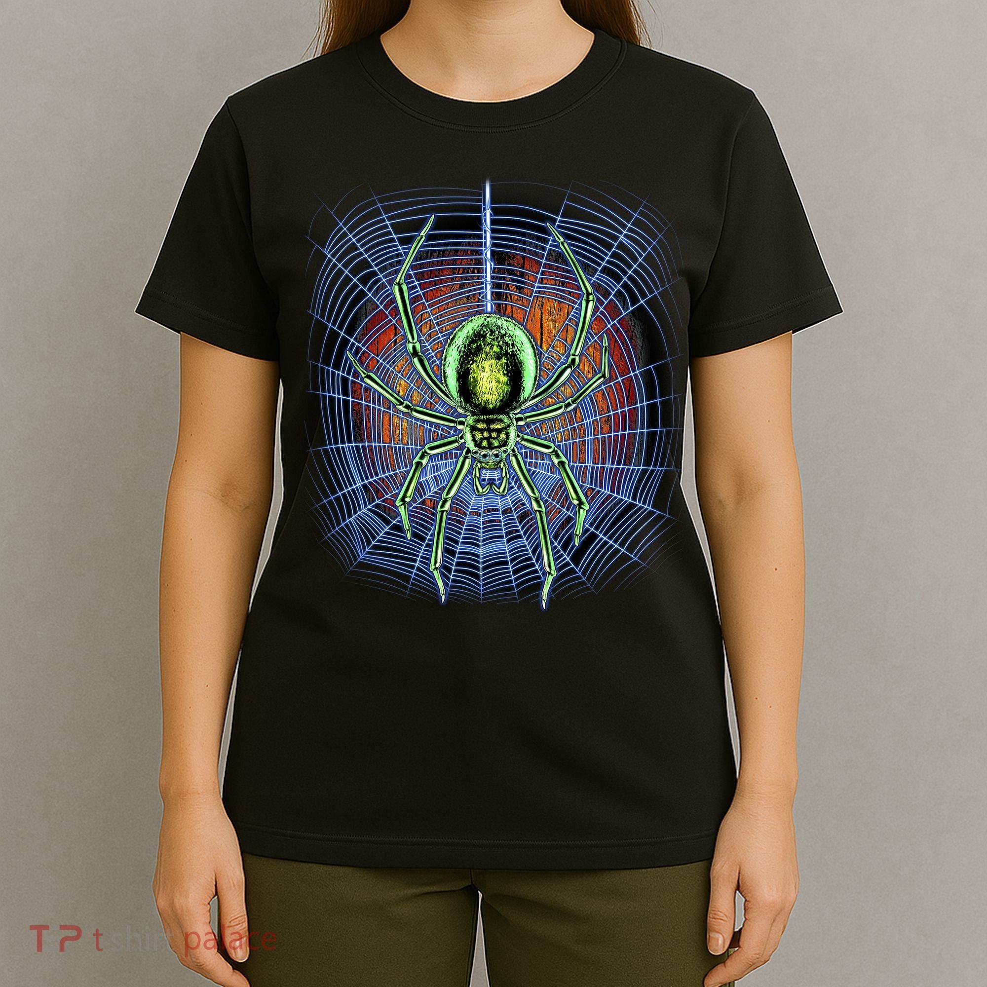 Halloween Spiderweb Creepy Spider T-Shirt