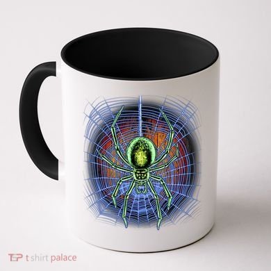 Halloween Spiderweb Creepy Spider Coffee Mug