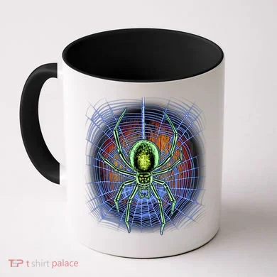 Halloween Spiderweb Creepy Spider Coffee Mug