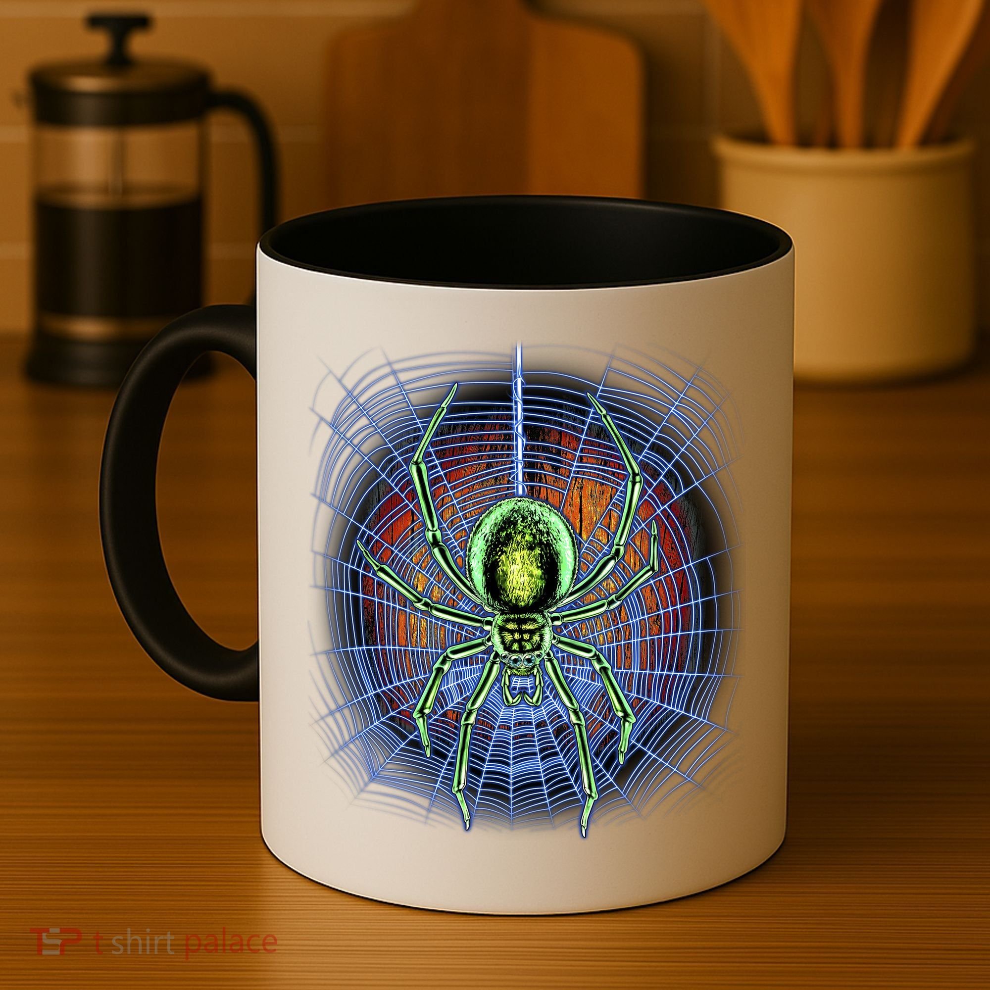 Halloween Spiderweb Creepy Spider Coffee Mug