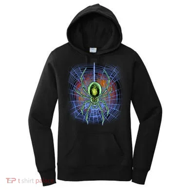 Halloween Spiderweb Creepy Spider Women's Hoodie