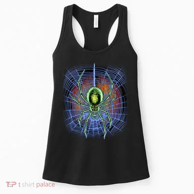 Halloween Spiderweb Creepy Spider Women's Tank Top