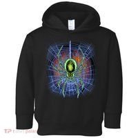 Halloween Spiderweb Creepy Spider Toddler Hoodie thumb 0