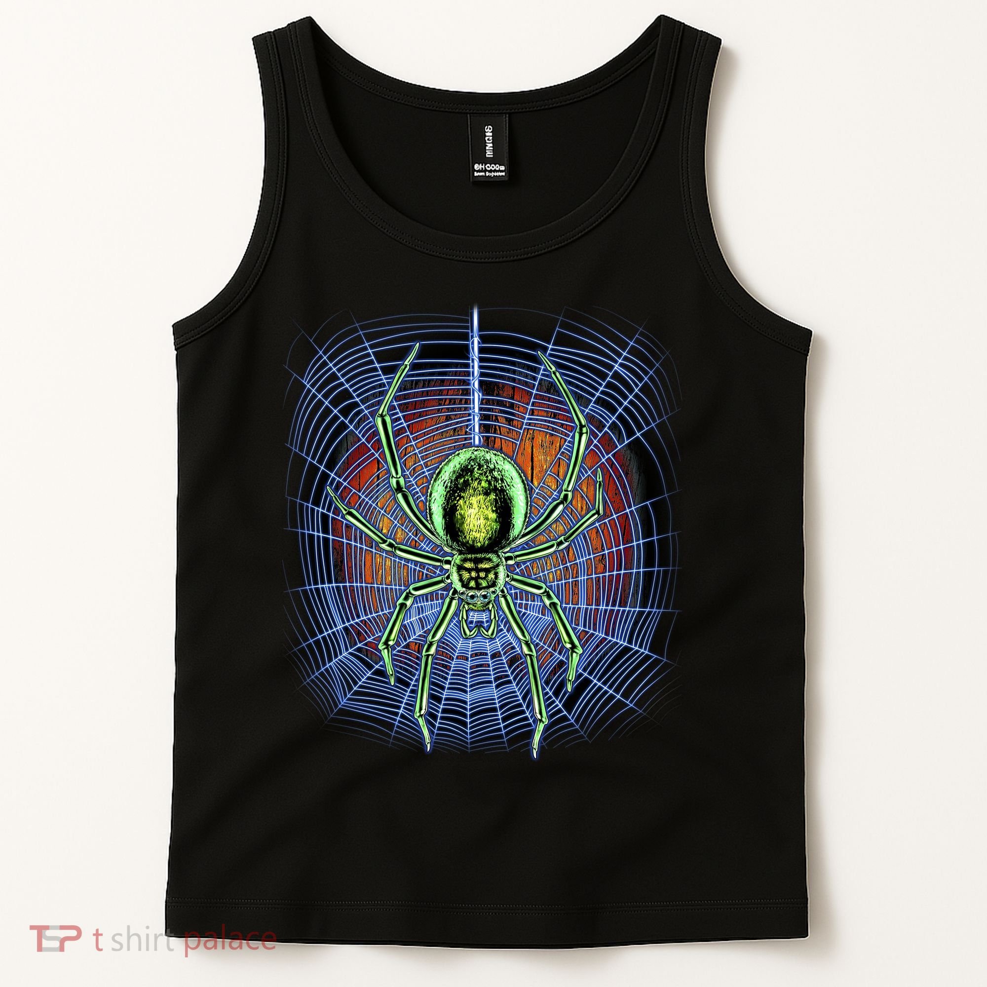Halloween Spiderweb Creepy Spider Tank Top