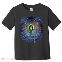 Halloween Spiderweb Creepy Spider Toddler T-Shirt thumb 0