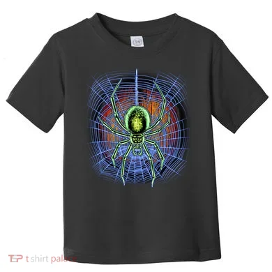 Halloween Spiderweb Creepy Spider Toddler T-Shirt