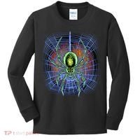 Halloween Spiderweb Creepy Spider Kids Long Sleeve Shirt thumb 0