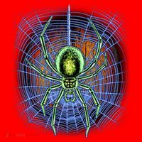 Halloween Spiderweb Creepy Spider Santa Hat thumb 1
