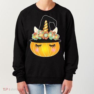 Halloween Uni-Pumpkin Sparkly Cute Women's Sweatshirt