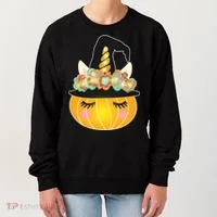 Halloween Uni-Pumpkin Sparkly Cute Women's Sweatshirt thumb 0