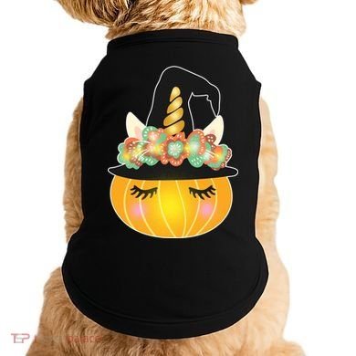 Halloween Uni-Pumpkin Sparkly Cute Doggie Tank