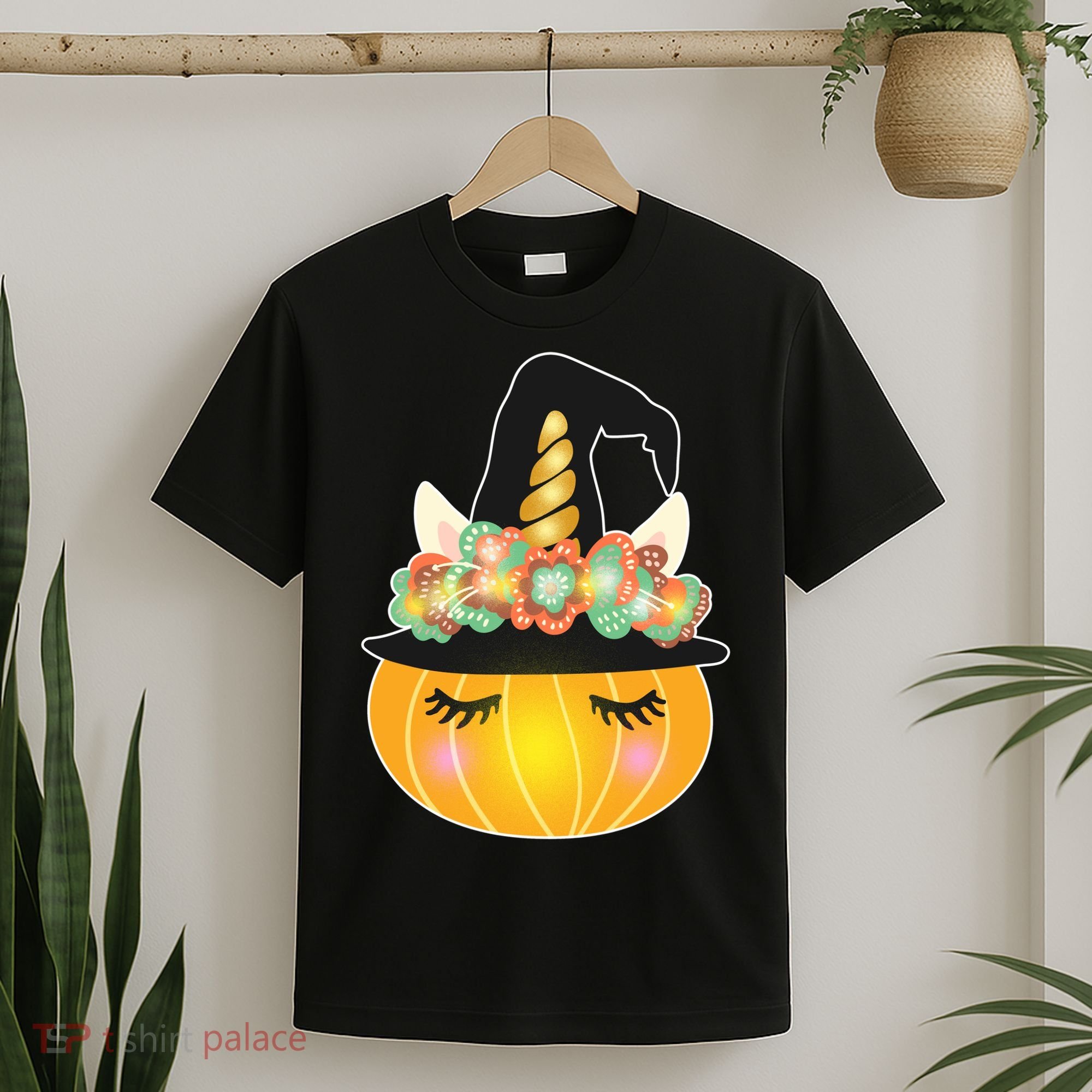 Halloween Uni-Pumpkin Sparkly Cute T-Shirt