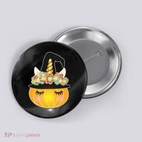 Halloween Uni-Pumpkin Sparkly Cute Button thumb 0